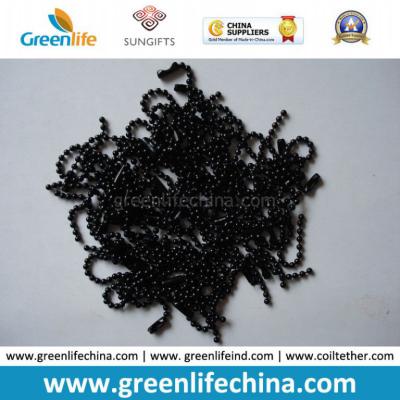 China Hot Sale 1.0mm Shinny Black Colored Bead Metal Ball Chain for sale