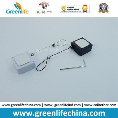 China Mini Square Anti-Theft Pull Box W/Long Straight Cable Loop End for sale