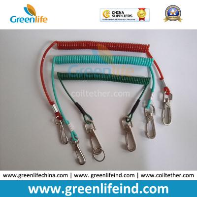 China Muti-Colors Plastic Retention Rope Chain w/Snap Big Hook Security Stretch Tool Lanyards for sale