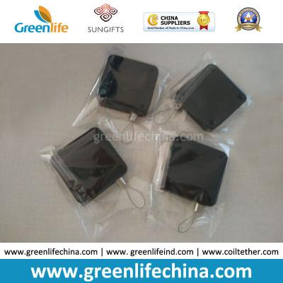 China Anti-theft display merchandise tethers Big Square Black Retractable Recoilers for sale