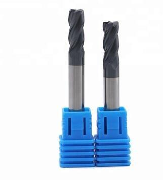 China HRC 50 corner radius milling cutters AITin Black Coating small end mill bits for sale