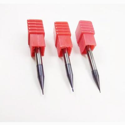 China Long Neck 0.5 mm Tungsten Carbide Flat End Mills Milling Cutter , Tungsten Cutting Tools for sale