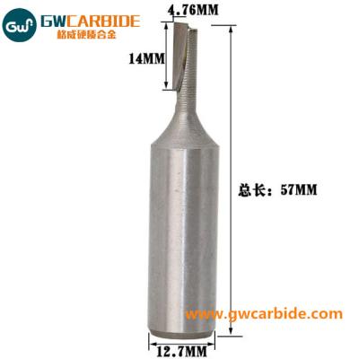 China Tungsten Solid Carbide End Mills Straight Brazed Wood Cutter For Cutting 1/2x1x1/2x3'' for sale