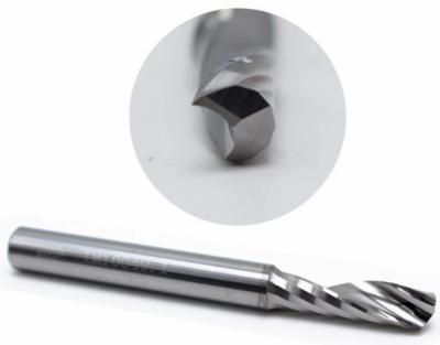 China Carbide Lathe Down Spiral One Flute End Mill Cutter For Plastic Wood for sale