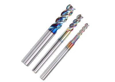 China 10mm Flat DLC Carbide End Mill For Aluminum 45 Degree for sale
