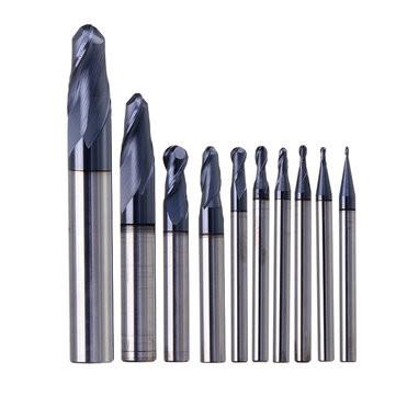 China R0.5- R5 Ball Nose Endmill Bits Solid Carbide End Mills in HRC50-65 for sale