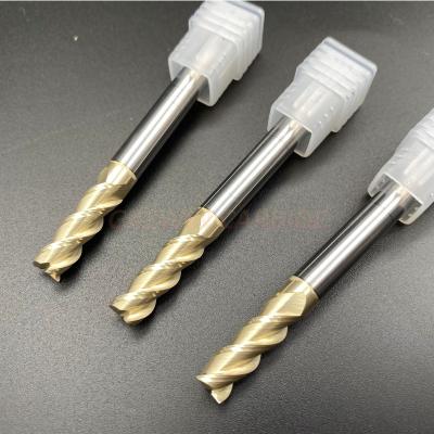 China HRC55 Aluminum Cutting End Mills ZRN Coated Solid Carbide for sale