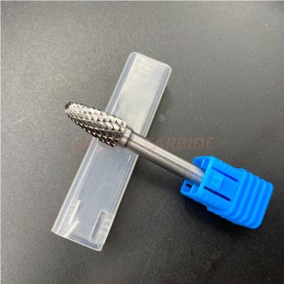 China Soldering Tungsten Carbide Die Grinder Bits Silver Rotary 3mm Carbide Burr for sale