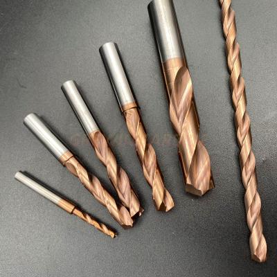 China Double Edged Spiral Tungsten Carbide Step Drill Bit 4 Flute for sale