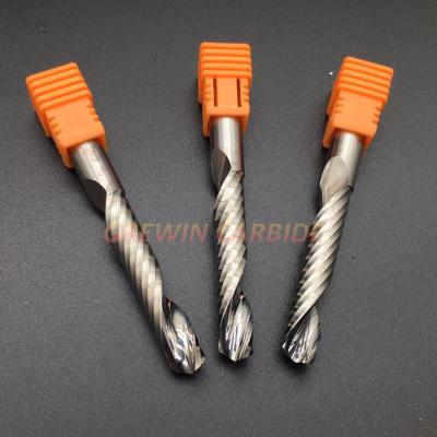 China Acrylic Aluminum Cutting End Mills For Engraving CNC Single Flute for sale