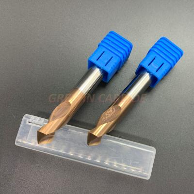China 60HRC Carbide Button Bits Tungsten Indexable Roughing End Mill Copper Coated for sale