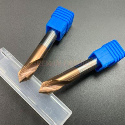 China GREWIN HRC55 Chamfer Tool Milling Cutter Copper Coating Tungsten Carbide Drill Bits for sale
