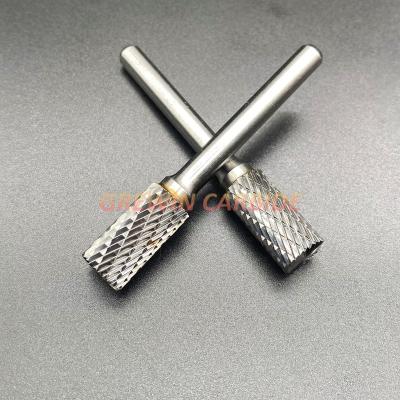 China Double Cut Cylindrical Carbide Burr Set Type B 6mm Silver Welding for sale