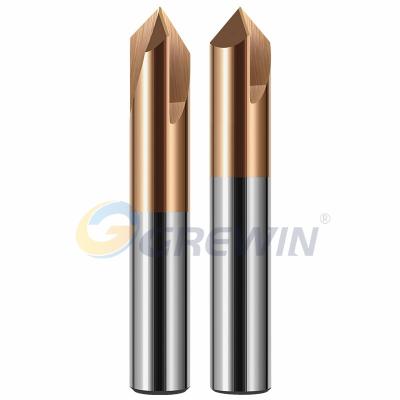 China HRC55 Carbide Chamfer Bit Solid 4 Flute Center Cutting End Mill Metal Cutting for sale