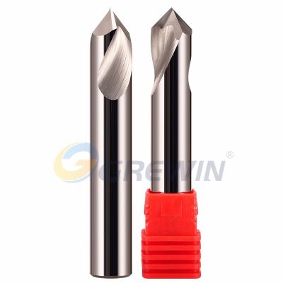 China Alu 45 Degree Chamfer Router Bit Set HRC65 Tungsten Fixed Point Aluminum for sale