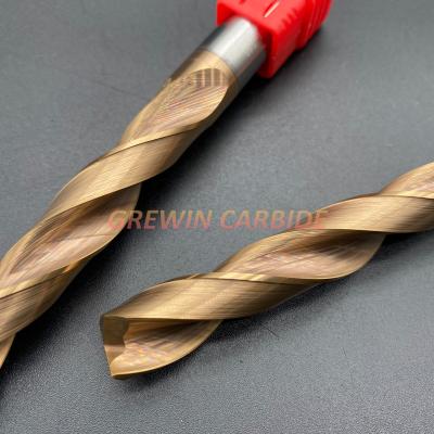 China Solid Carbide Twist Drills Bits Extended Length Drilling Deep Holes In Steel for sale