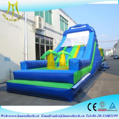 China Hansel hot children game equipment inflatable fun park with bouncer jumping slide for sale