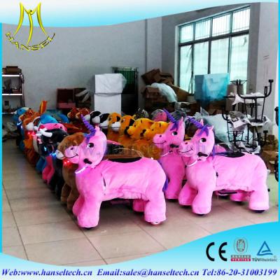 China Hansel good supervision of production battery indoor amusement park kidds amusement party kids animal scooter rides for sale