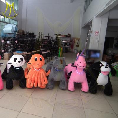 China Hansel mall animal electric ride led necklace mechanical horse kids rides for sale park rides for walking animal toy for sale
