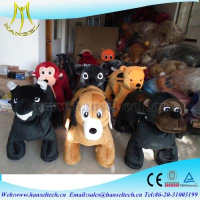China Hansel kiddie rides for hire coin operated car kids ride on car moving horse toys for kids plush animal electric scooter for sale