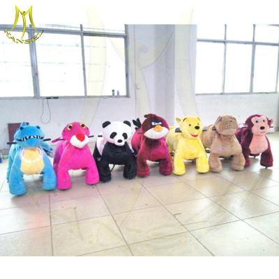 China Hansel children indoor amusement park kids animal scooter rides 4 wheel kid ride electric animal scooter cow ride for sale