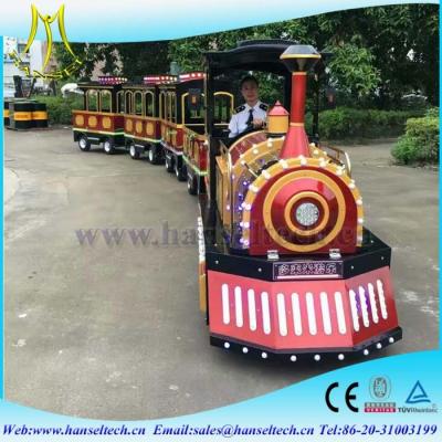 China Hansel cheap amusement park rides trackless train,mini electric tourist train rides for sale for sale