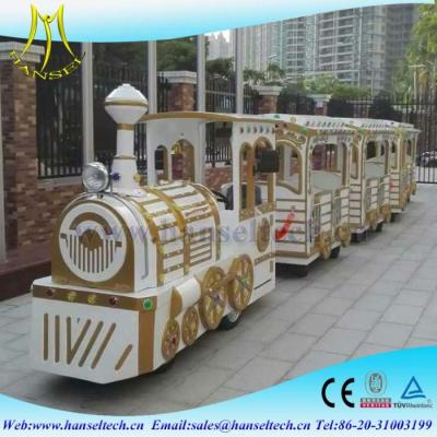 China Hansel 2018 luxury design cheap amusement park rides trackless train,mini electric tourist train rides for sale for sale