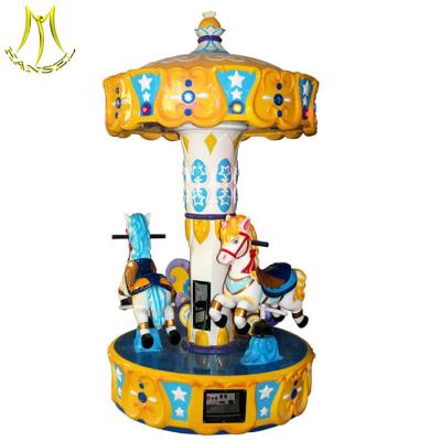 China Hansel  fiber glass kiddie ride used merry go rounds for sale toy carousel horse for sale