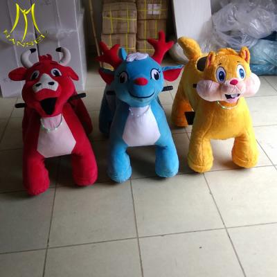 China Hansel  battery operated ride toy animal walking toy horses motorized plush riding animals power wheels for sale