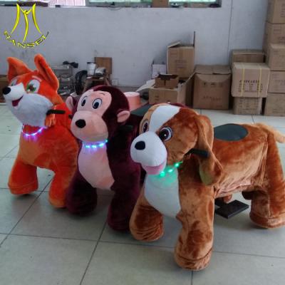 China Hansel 2018  latest designs family entertainment battery dog zoo animal scooters in mall for sale