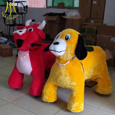 中国 Hansel shopping mall entertainment robot  zebra ride toy furry motorized animals for kids 販売のため