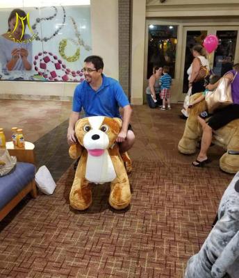 中国 Hansel  luna park equipment plush animal electronic dog toy rides for sale 販売のため