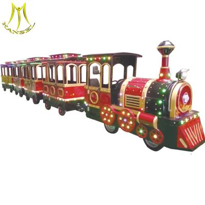 China Hansel indoor and outdoor children amusement park track train rides electric for sale