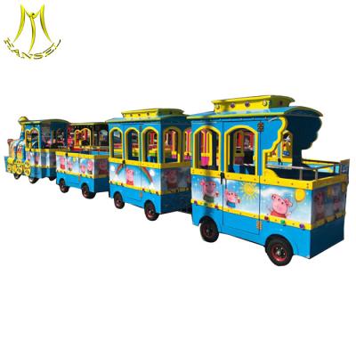 China Hansel outdoor battery trackless train electric for sales amusement park rides for sale