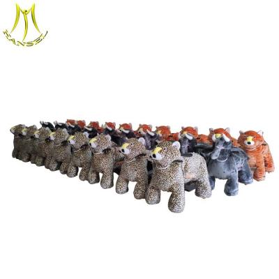 China Hansel  coin operated plush walking animal adult ride on toys for mall Guangzhou factory for sale