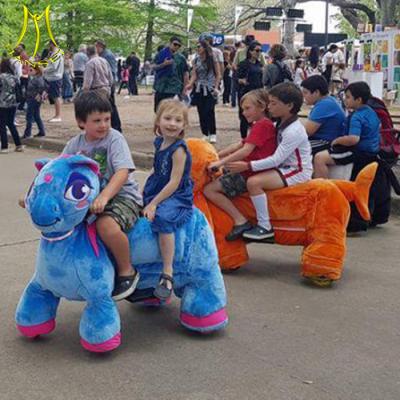 China Hansel best selling and populal famliy electric operated elephant plush ride working in supermarket for sale