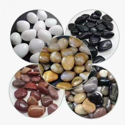China 30mm Natural River Stone Pebbles for sale