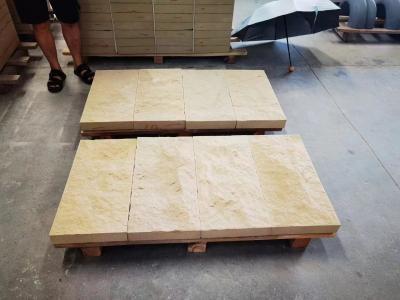 China Split Face 12mm Yellow Natural Sandstone Cladding Stone Garden Wall Cladding for sale