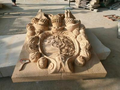 China 50mm European Style Sandstone Garden Ornaments Stone Relief Sculpture for sale