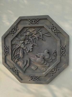 China Natural Blue Cnc Sandstone Carvings Hand Carved Sandstone Relief 30mm for sale