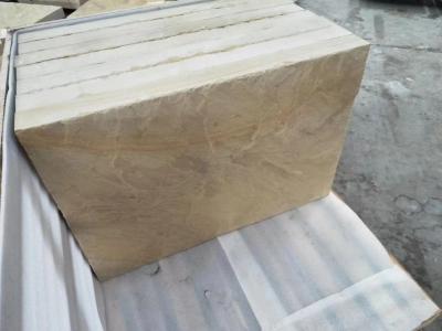 China 15mm Natural Yellow Sandstone Tiles Sandblasted Finish Sandstone Paving Tiles for sale