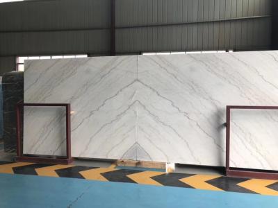 China Sophisticated Pure Natural White Marble Stone Slabs Customization for sale