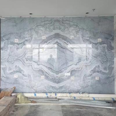China Natural Living Room TV Background  20mm Marble Tiles For Home Decoration for sale