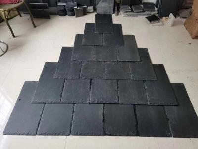 China Heat Resistant Slate Cladding Tiles 5-8mm Black Slate Roof Tiles for sale