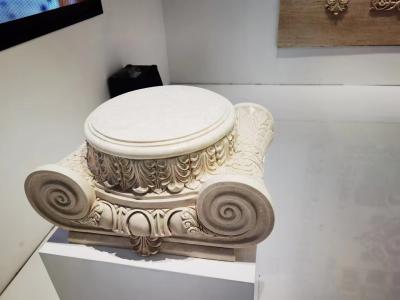 China Heat Resistant Beige Limestone Sculpture With Carving Environmental Friendly for sale