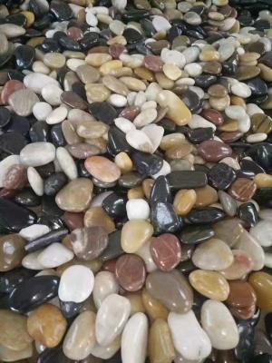 China Multicolor Natural Pebble Stone Polished River Pebbles For Landscaping Decoration for sale