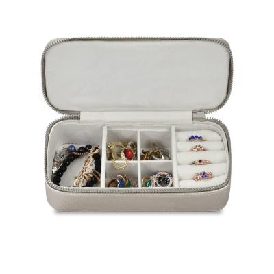 China Makeup Jewelry Storage Bags Box PU Leather Travel Portable 7x3.15x1.97
