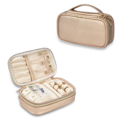 Cina Caso 7x2.4x3.9 di Pouch Earring Travel dell'organizzatore di 2 di strato dei gioielli di stoccaggio sacchetti della borsa» in vendita