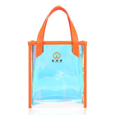 China Gym Clear Tote Bags Reinforced Handles Zipper Closure Stadium Travel 7x4x8