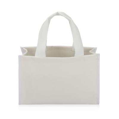 China A lona Tote Bag Eco Friendly Shopping ensaca a parte inferior grossa resistente varejo 4x4x10” à venda